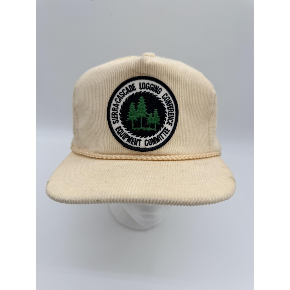Vintage Sierra Cascade Logging Conference Hat Cap Strap Back Mens Otto 80s